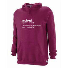 Load image into Gallery viewer, ARTA Expression Hoodies - Definition of retired