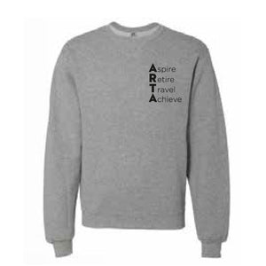 Expression Crewneck Unisex Sweatshirt -  Aspire, Retire, Travel, Achieve